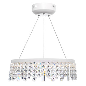 Pendant Light - Contemporary Circular Crystal 3000K 2805lm White