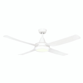 132cm White 3 Speed Ceiling Fan With Light Multi Colour
