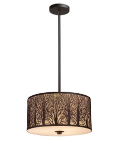Pendant Light - Modern Hanging 3 Lights 214mm 60W Aged Bronze
