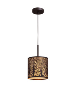 Pendant Light - Modern Hanging 346.8mm 60W Aged Bronze