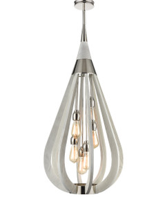 Pendant Light - Hanging Tear drop 6 Lights 1076mm 60W Winter Moss