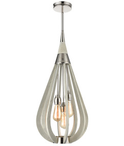 Pendant Light - Hanging Tear drop 3 Lights 768mm 60W Winter Moss
