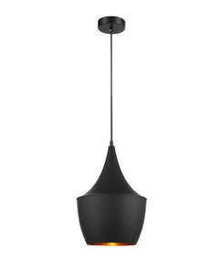 Pendant Light - Hanging Bell Shaped 300mm 72W Black and Gold
