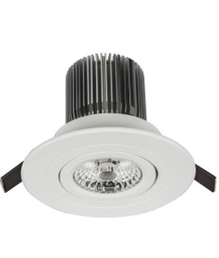 Gimble Downlight - Dimmable 10W 900lm IP20 Tri Colour 100mm White