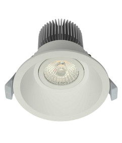 10W 850lm LED Downlight - Dimmable IP20 Tri Colour 100mm Matt White