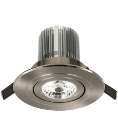 Gimble Downlight - Dimmable 10W 900lm IP20 Tri Colour 100mm Brushed Nickel