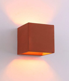Up Down Light - Modern Box 3000K 360lm 3.5W Brick Red