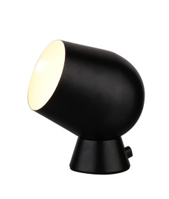 Touch Lamp - Smooth Unique Shaped 175mm 25W Black