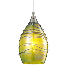 Pendant Light - Hanging Glass 208mm 60W Fresh Green