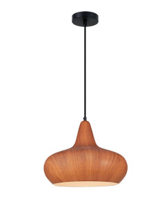 Pendant Light - Sleek Wine Glass 320mm 72W Wooden Finish