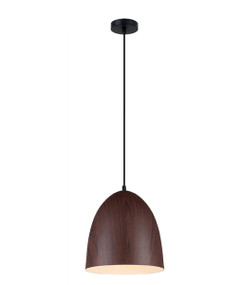 Pendant Light - Sleek Oblong 280mm 72W Dark Wood Finish