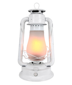 Gloss White Table Lamp Traditional Lantern 390mm 3W