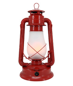 Gloss Red Table Lamp Traditional Lantern 390mm 3W
