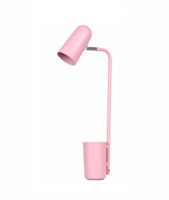 Matte Pink Table Lamp Sleek Capsule Shape 490mm 40W