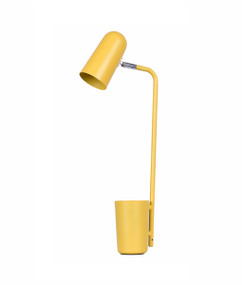 Table Lamp - Sleek Capsule Shape 490mm 40W Matte Yellow