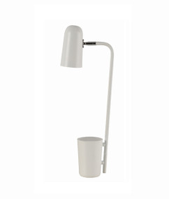 Table Lamp - Sleek Capsule Shape 490mm 40W Matte White