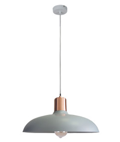 Pendant Light - Hanging Dome 216mm 40W Matte Grey