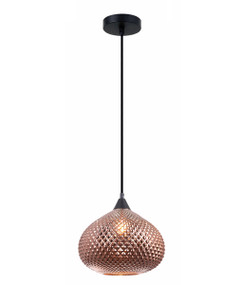 Pendant Contemporary Hanging Glass 250mm 72W Copper