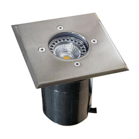 Ground Light - 12V Marine Grade 316 Stainless Steel 20W MR16 IP67 120mm Square