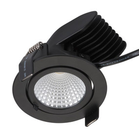 Gimble Downlight - Dimmable 13W 850lm IP20 4000K 96mm Matte Black
