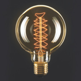 Vintage Filament Globe - Round E27 138mm 25W Amber Coated