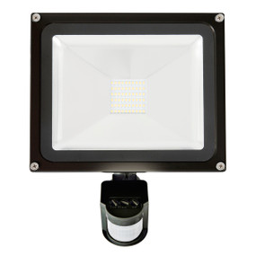 Flood Light With Sensor - 50W 5000lm IP65 4200K 295mm Black