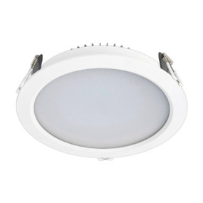 LED Downlight - Dimmable 18W 1500lm IP44 Tri Colour 180mm White Shop Light