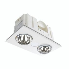3-in-1 Bathroom Heater Fan Light - 419mm White