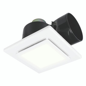White Exhaust Fan With Light - Square 13W 325mm