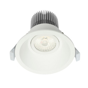 Gimble Downlight - Dimmable 10W 880lm IP44 Tri Colour 100mm White