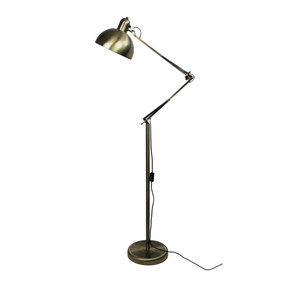 Floor Lamp - 60W IP20 E27 1600mm Antique Brass