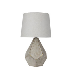 Table Lamp - 60W IP20 E27 560mm White and Gold