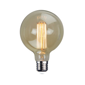 Vintage Filament Globe - G125 25W E27 125mm Amber Non-Dimmable