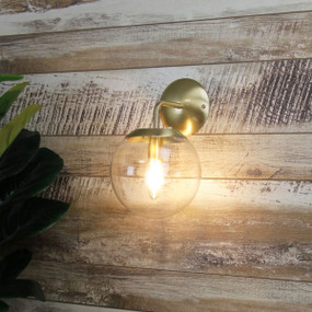 Indoor Wall Light - 40W IP20 E14 210mm Brushed Brass