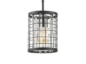 Pendant Light - 42W E27 230mm Faux Crystals Black