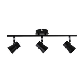Ceiling Spotlight - 3 Adjustable 105W IP20 GU10 500mm Black