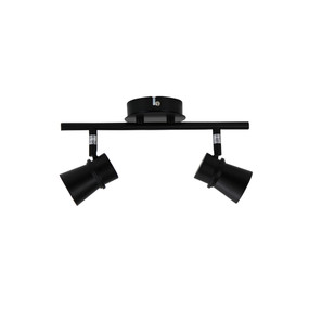 Ceiling Spotlight 2 Adjustable 70W IP20 GU10 300mm Black