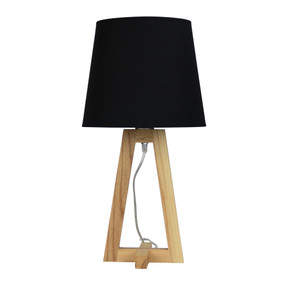Table Lamp - 42W E27 540mm Timber and Black