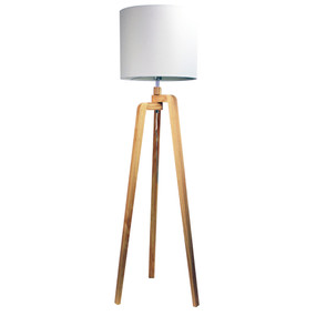 Floor Lamp - 42W E27 1590mm Timber and White