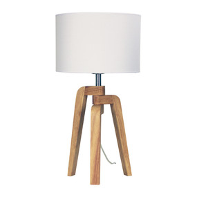 Table Lamp - 42W E27 540mm Timber and White