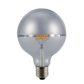 E27 LED Filament Globe - 6W 120lm E27 2700K 140mm Chrome Non-Dimmable