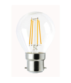 B22 LED Filament Globe - 4W 400lm IP20 2700K 73mm Clear Dimmable