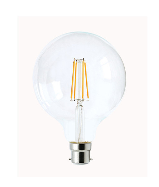 2700K B22 LED Filament Globe 6W 600lm IP20 140mm Clear Dimmable