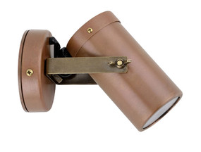 Wall Spotlight - 12V Adjustable 20W MR16 IP54 104mm Aged Copper