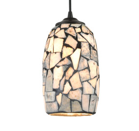Pendant Light - Hand Blown 60W E27 252mm Dark Stone