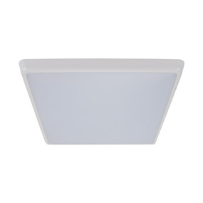 400mm Marine Grade Wall or Ceiling Light - 35W 3100lm IP54 IK08 Tri Colour Square White