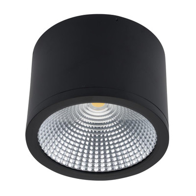 Surface Mounted Downlight - Dimmable 35W 3150lm IP54 IK08 4000K 160mm Matte Black Commercial Grade