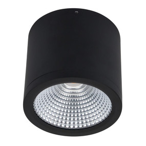 Surface Mounted Downlight - Dimmable 25W 2250lm IP54 IK08 4000K 120mm Matte Black Commercial Grade