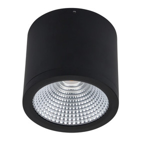 25W Surface Mounted Downlight Dimmable 2250lm IP54 IK08 4000K 120mm Matte Black Commercial Grade