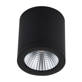 Surface Mounted Downlight - Dimmable 13W 880lm IP54 IK08 4000K 90mm Matte Black Commercial Grade